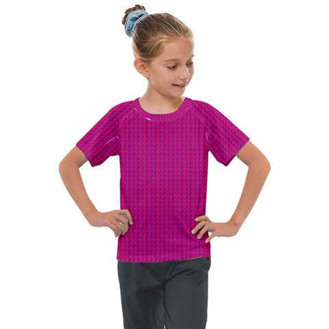 Purple Lego Texture Macro, Purple Dots Background Kids  Mesh Piece T-shirt by kyorashop23