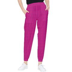 Purple Lego Texture Macro, Purple Dots Background Women s Tapered Pants by kyorashop23
