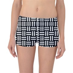 Frets Mosaic Pattern Geometric Reversible Boyleg Bikini Bottoms by Bedest