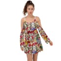 Pattern Kitten Christmas Boho Dress View1