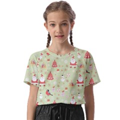 Christmas Pattern, Christmas Tree, Santa Kids  Basic T-shirt by kyorashop23