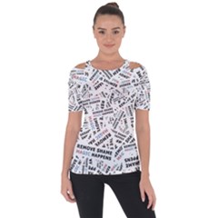 Embrace The Magic Inspirational Phrase Pattern Shoulder Cut Out Short Sleeve Top by dflcprintsclothing