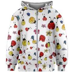 Seamless Pattern Nature Flowers Kids  Zipper Hoodie Without Drawstring by Salmanaz77