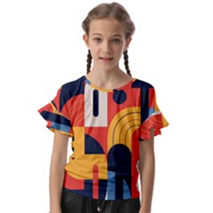 Abstract Pattern Design Kids  Cut Out Flutter Sleeves by Salmanaz77