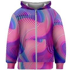 Swirl Twirl Design Pattern Purple Kids  Zipper Hoodie Without Drawstring by Salmanaz77