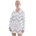 Colored Zigzag Seamless Patterns Women s Long Sleeve Casual Dress View1