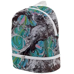 Marbling Mono Blend  Zip Bottom Backpack by kaleidomarblingart