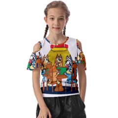 Bluey Kids  Butterfly Cutout T-shirt by avitendut