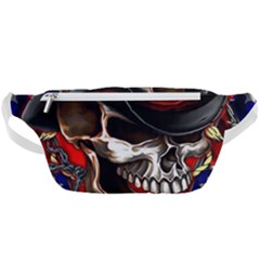 Confederate Flag Usa America United States Csa Civil War Rebel Dixie Military Poster Skull Waist Bag  by Ket1n9