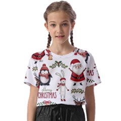 Christmas Characters Pattern, Xmas Backgrounds Kids  Basic T-shirt by kyorashop23