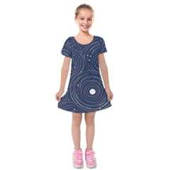 Art Kids  Short Sleeve Velvet Dress by zappwaits