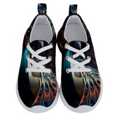 Colorful Peacock Bird Feathers Running Shoes by Apen