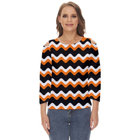 Halloween Wavy 20240926 161241 0000 Cut Out Wide Sleeve Top by Safari