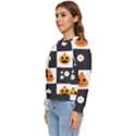 Seamless Halloween Pattern With Smiling Pumpkin 20240926 161714 0000 Women s Long Sleeve Raglan T-Shirt View2