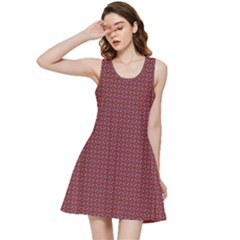 Brown Red Dot Pattern Inside Out Racerback Dress by ytdream