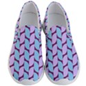 Purple Blue Pattern Men s Lightweight Slip Ons View1
