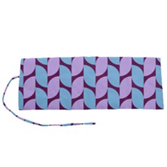 Purple Blue Pattern Roll Up Canvas Pencil Holder (s) by ytdream