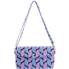 Purple Blue Pattern Removable Strap Clutch Bag by ytdream