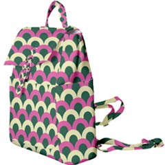 Green Yellow Pattern Buckle Everyday Backpack by ytdream
