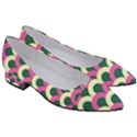 Green Yellow Pattern Women s Block Heels  View3