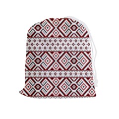Illustration Of Ukrainian Folk Seamless Pattern Ornament Drawstring Pouch (xl) by Grandong