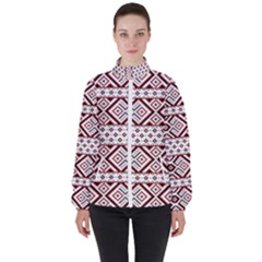 Illustration Of Ukrainian Folk Seamless Pattern Ornament Women s High Neck Windbreaker by Grandong