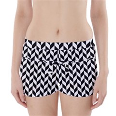 Black And White Pattern Boyleg Bikini Wrap Bottoms by ytdream