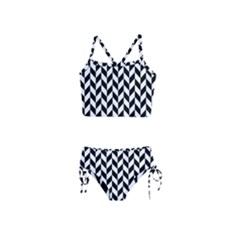 Black And White Pattern Girls  Tankini Swimsuit by ytdream