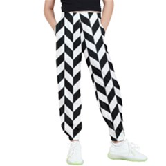 Black And White Pattern Kids  Joggers by ytdream