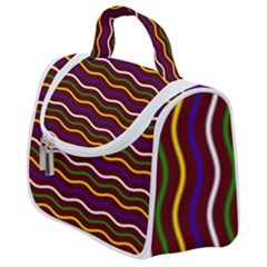 Multicolor Wave Pattern Satchel Handbag by ytdream