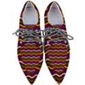 Multicolor Wave Pattern Pointed Oxford Shoes View1