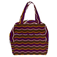 Multicolor Wave Pattern Boxy Hand Bag by ytdream