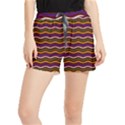 Multicolor Wave Pattern Women s Runner Shorts View1