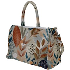 Leaves Pattern Flower Floral Flora Duffel Travel Bag by Bedest