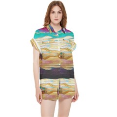 Vibrant Sunset Over Serene Lake Chiffon Lounge Set by ExtraAwesomeSauce