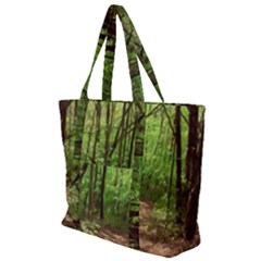 Peaceful Green Forest Walk Zip Up Canvas Bag by ExtraAwesomeSauce