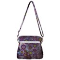 Abstract Molecular Space Art Zipper Messenger Bag View3