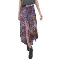 Abstract Molecular Space Art Velour Split Maxi Skirt by ExtraAwesomeSauce