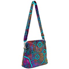 Abstract Tech Galaxy Design Zipper Messenger Bag by ExtraAwesomeSauce