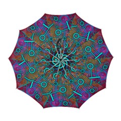 Abstract Tech Galaxy Design Automatic Folding Umbrella With Case (large) by ExtraAwesomeSauce