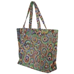 Surreal Abstract Early Ai Art Zip Up Canvas Bag by ExtraAwesomeSauce