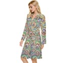 Surreal Abstract Early AI Art Long Sleeve Velvet Robe View2