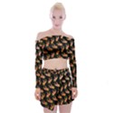 Regal Eagle Pattern Off Shoulder Top with Mini Skirt Set View1
