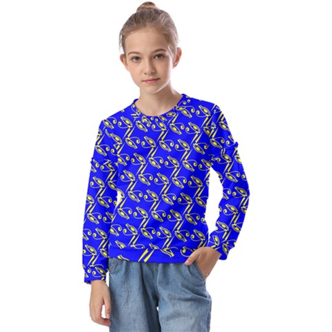 Eye Of Horus Pattern Kids  Long Sleeve T-shirt With Frill  by ExtraAwesomeSauce