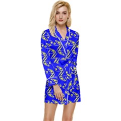 Eye Of Horus Pattern Long Sleeve Satin Robe by ExtraAwesomeSauce