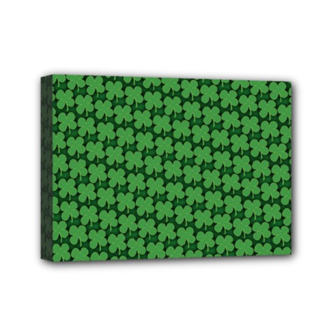 St  Patrick s Day Clovers Mini Canvas 7  X 5  (stretched) by ExtraAwesomeSauce