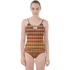 Gradient Lion Head Pattern Cut Out Top Tankini Set by ExtraAwesomeSauce