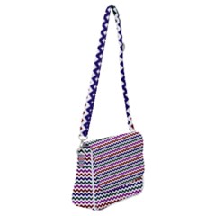 Chevron Pattern Shoulder Bag With Back Zipper by ytdream