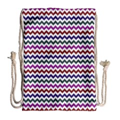 Chevron Pattern Drawstring Bag (large) by ytdream