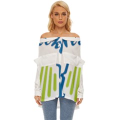 Weeko Off Shoulder Chiffon Pocket Shirt by bego